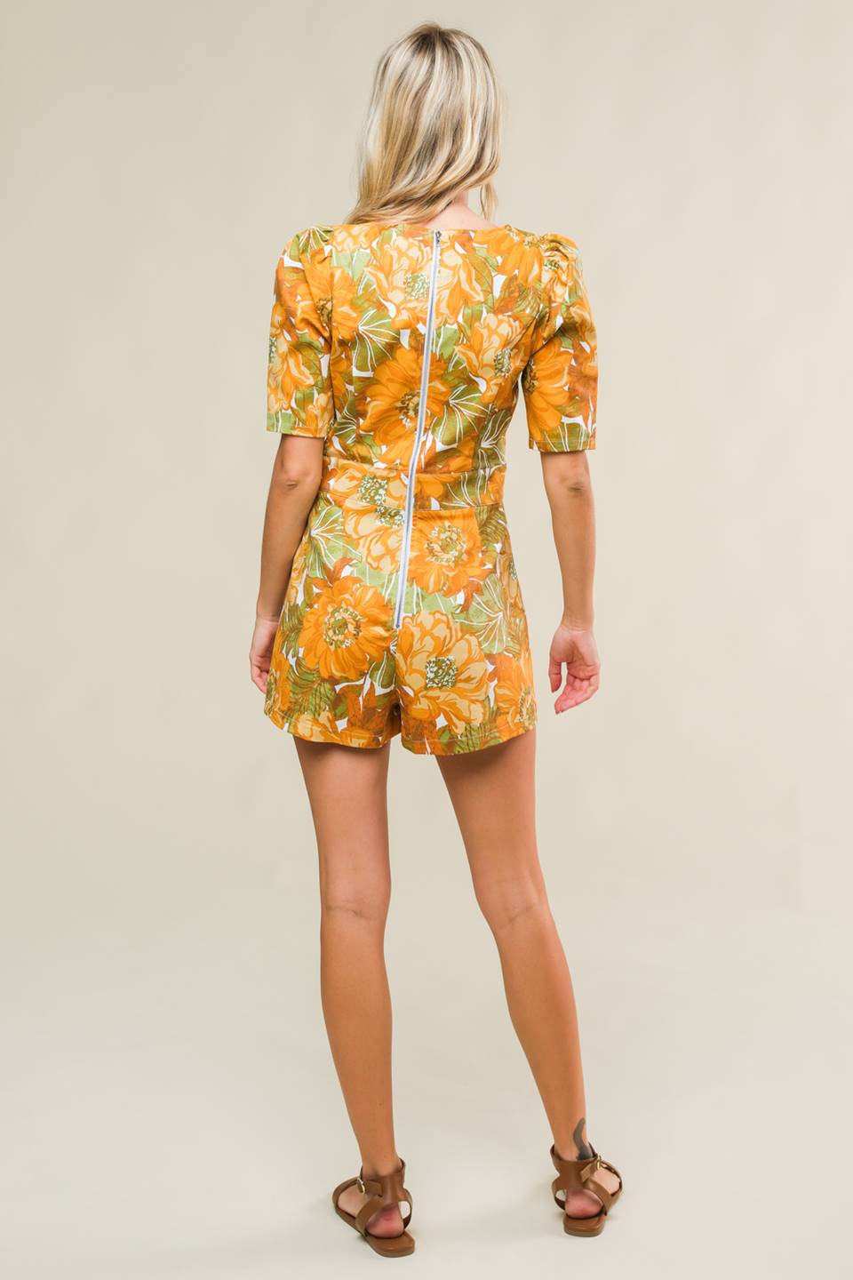 Italian Romance Woven Skort Romper