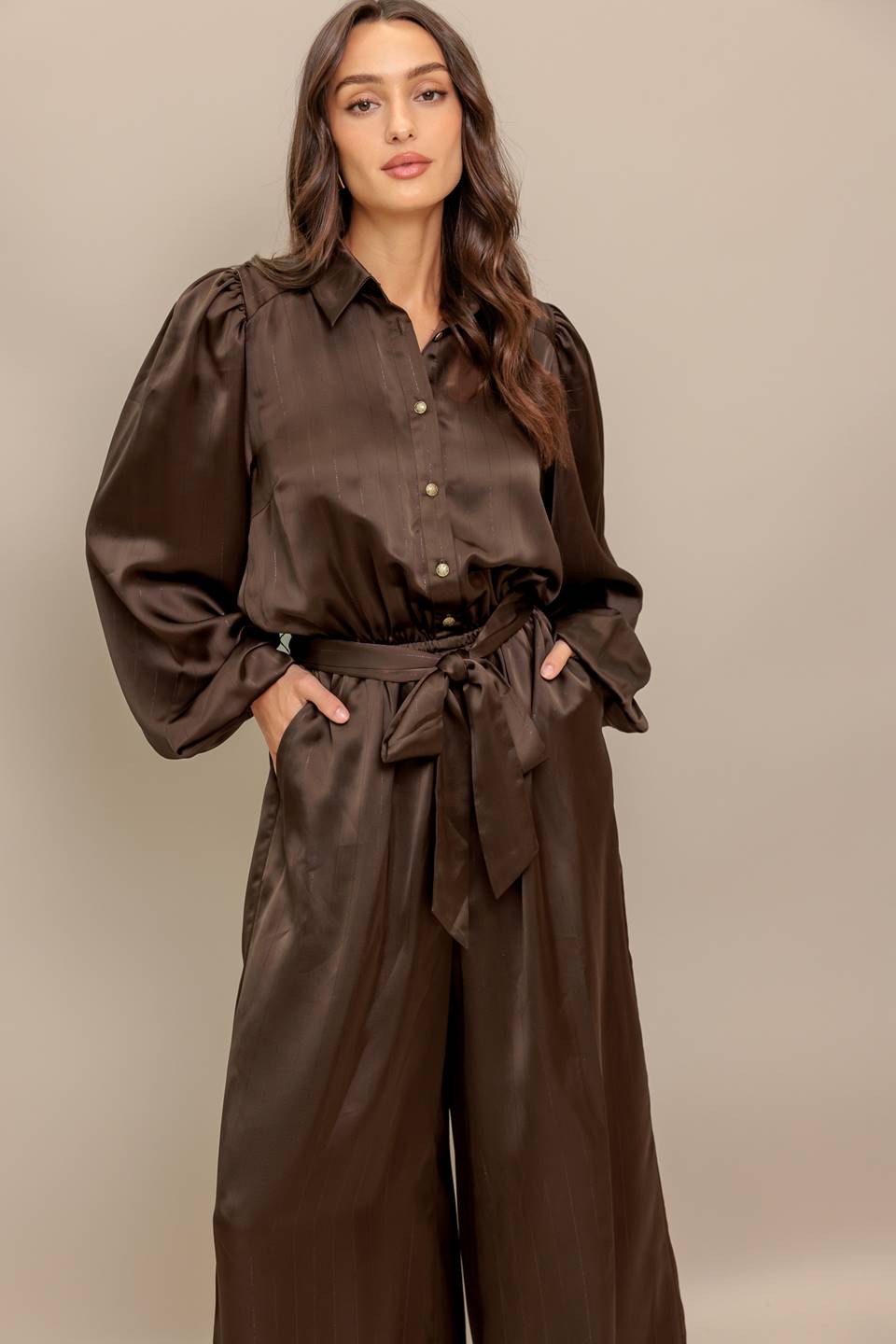Sugar Brownie Woven Jumpsuit