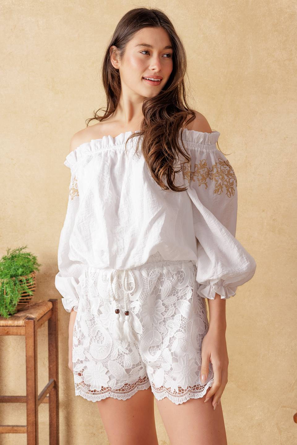 Golden Hour Collection Tie Waist Shorts