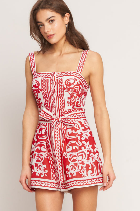 Euro Summer Woven Romper