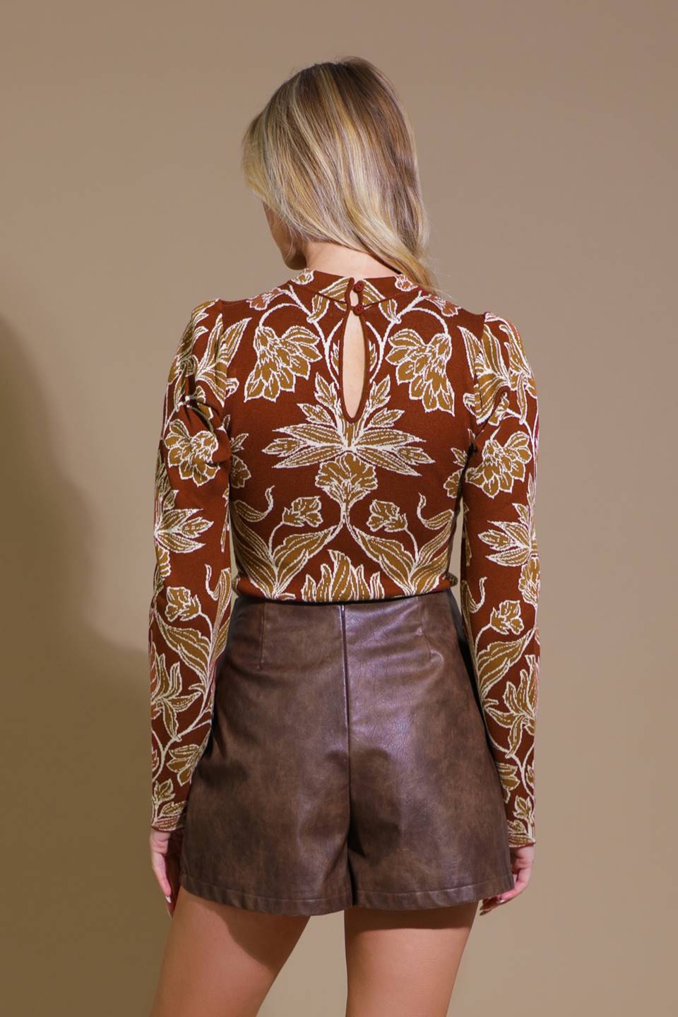 Warm Afternoons Jacquard Sweater Top