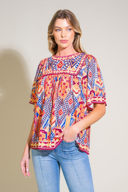 Sage Wisdom Dreams Woven Top