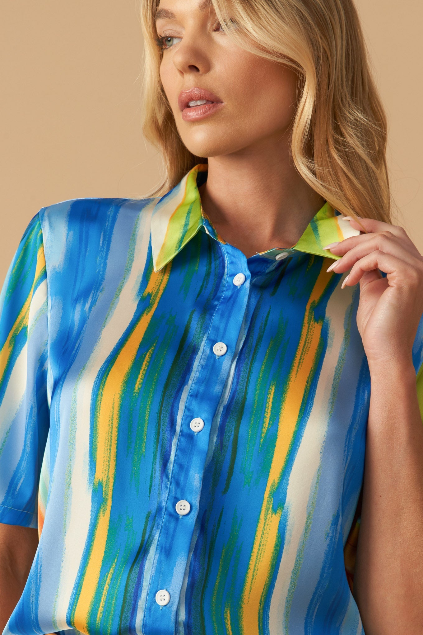 Take Me Dancing Woven Satin Top