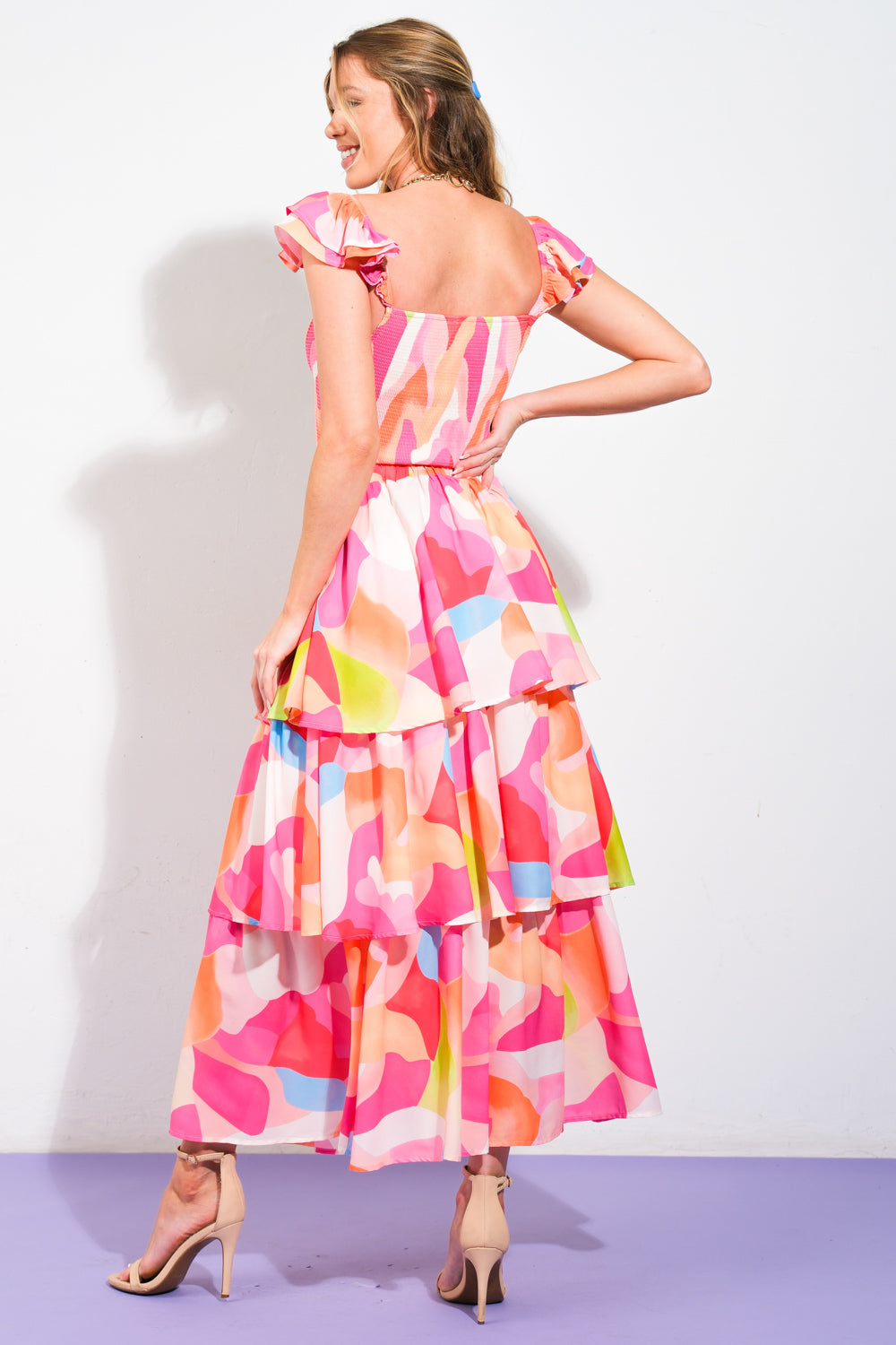 Absolute Edge Pink Woven Top and Skirt