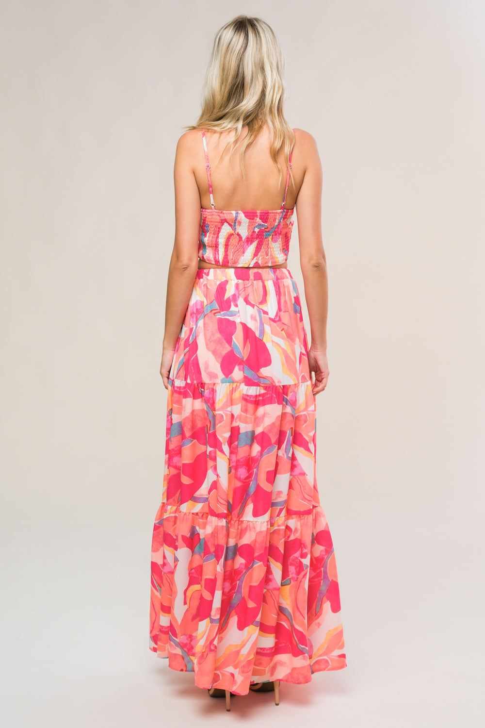 Romantically Speaking Woven Top and Skirt Set