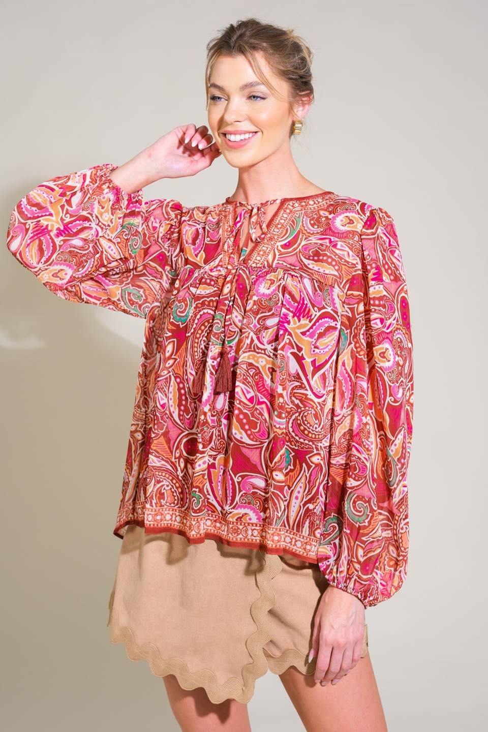Time After Time Woven Top