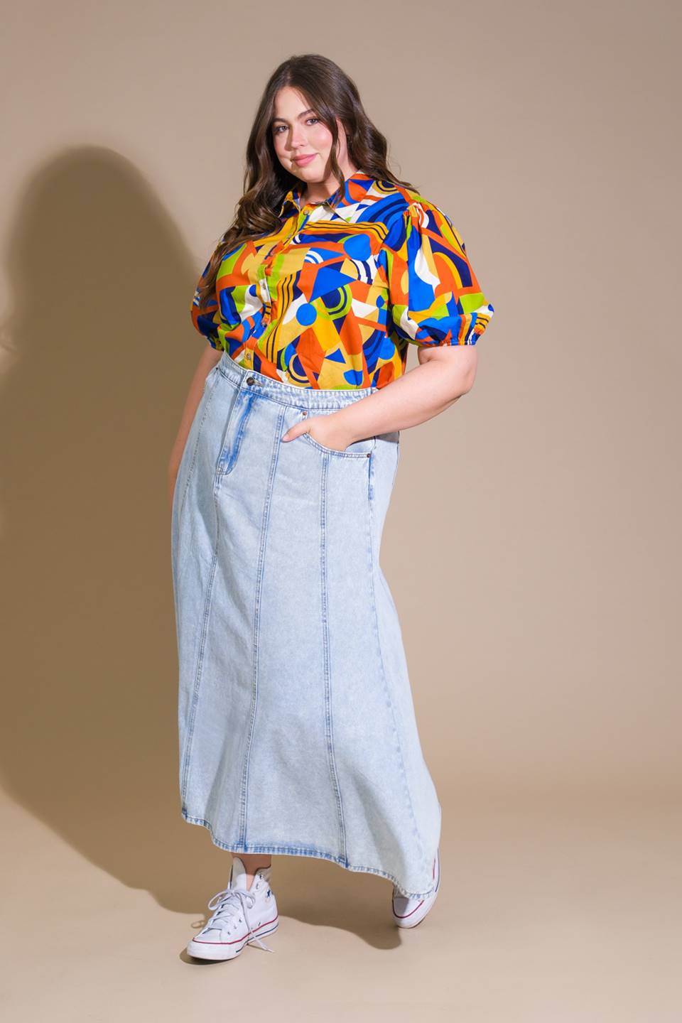 Heart on Display Woven Top