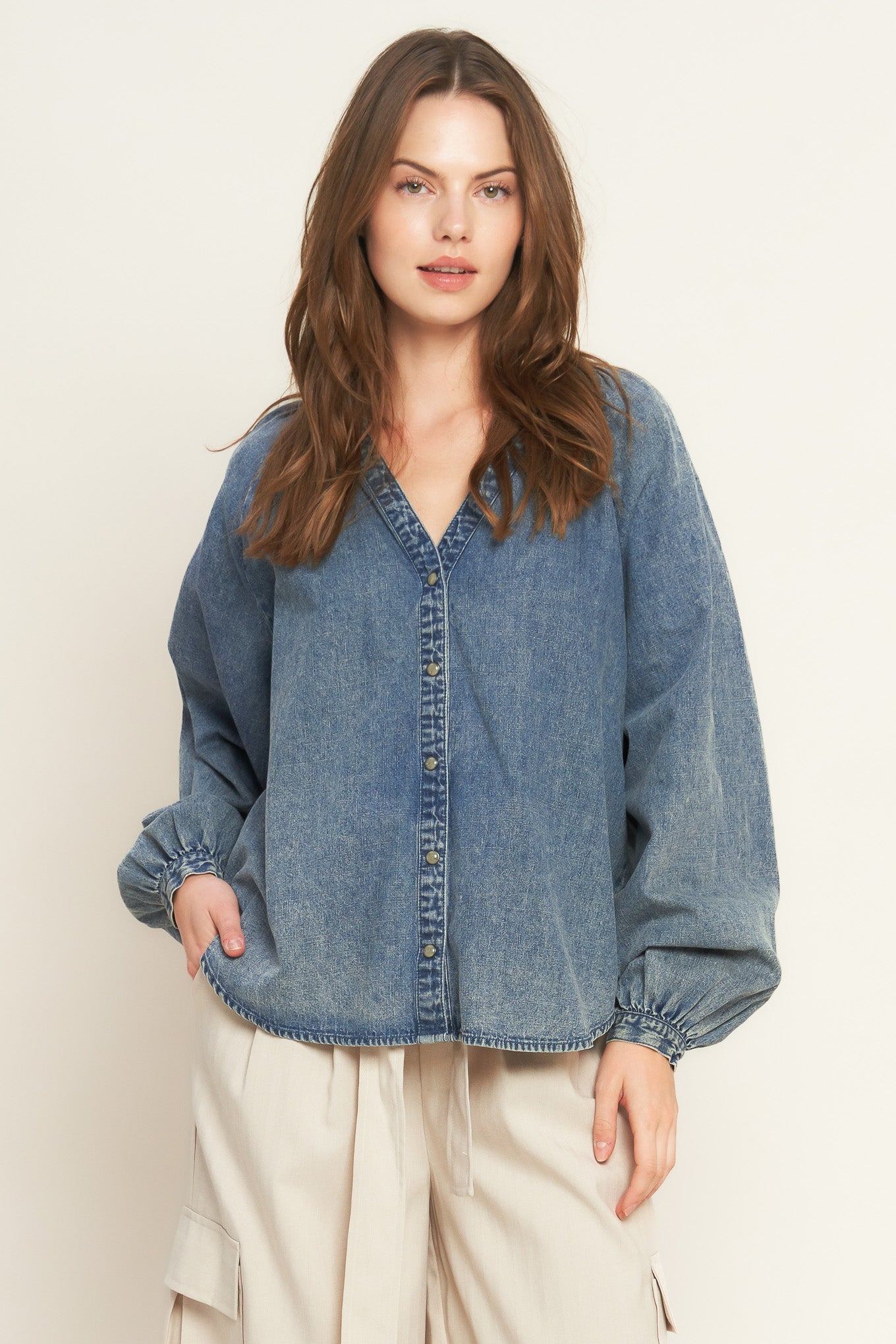 Musing About You Denim Top