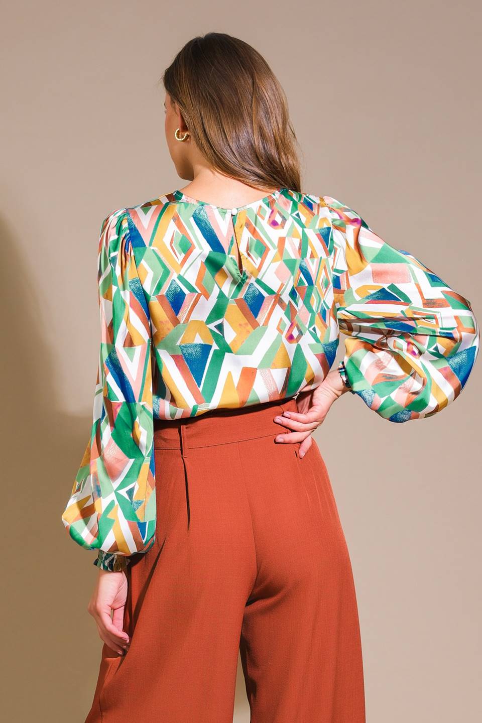 Radiant Poise Woven Top