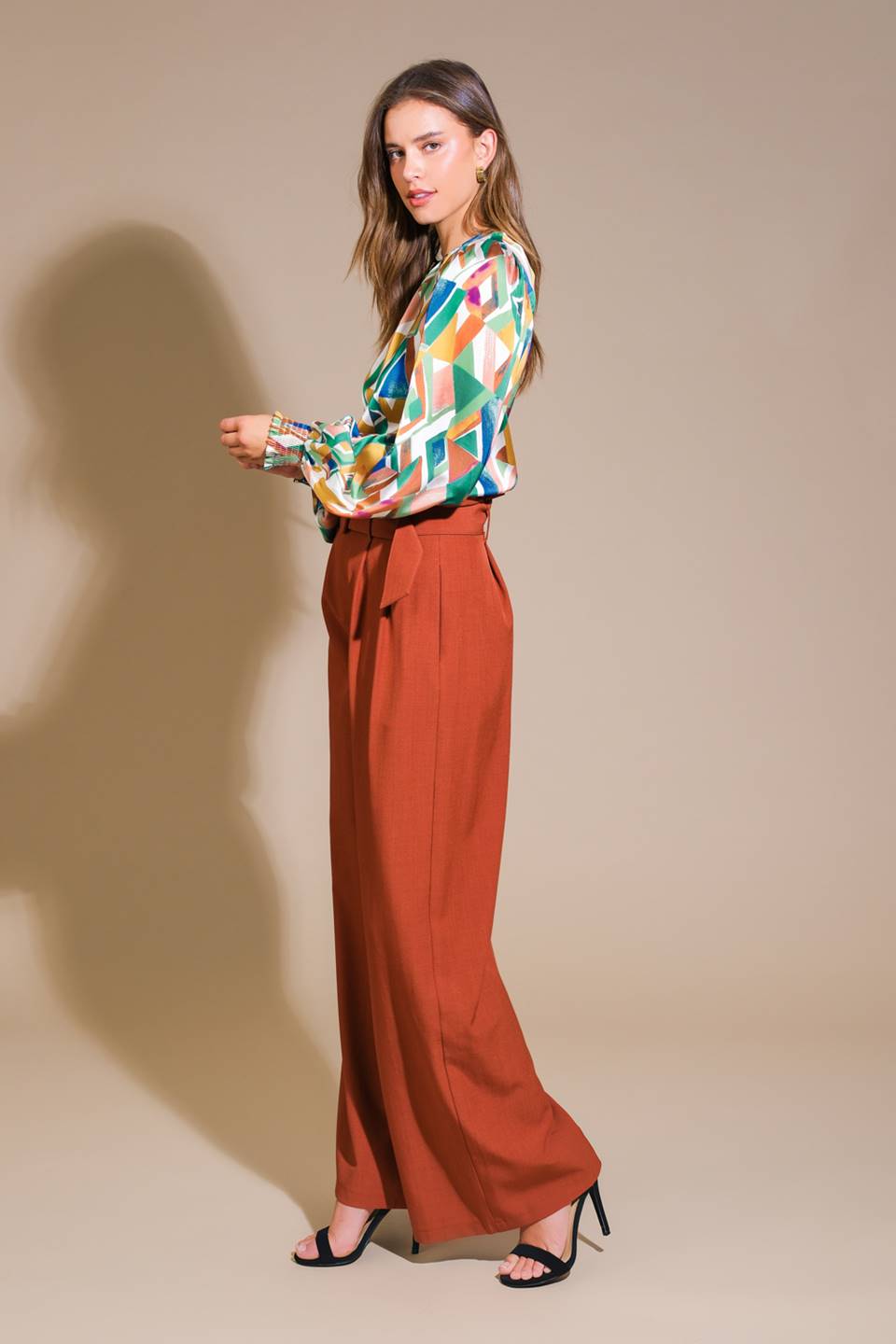 Radiant Poise Woven Top