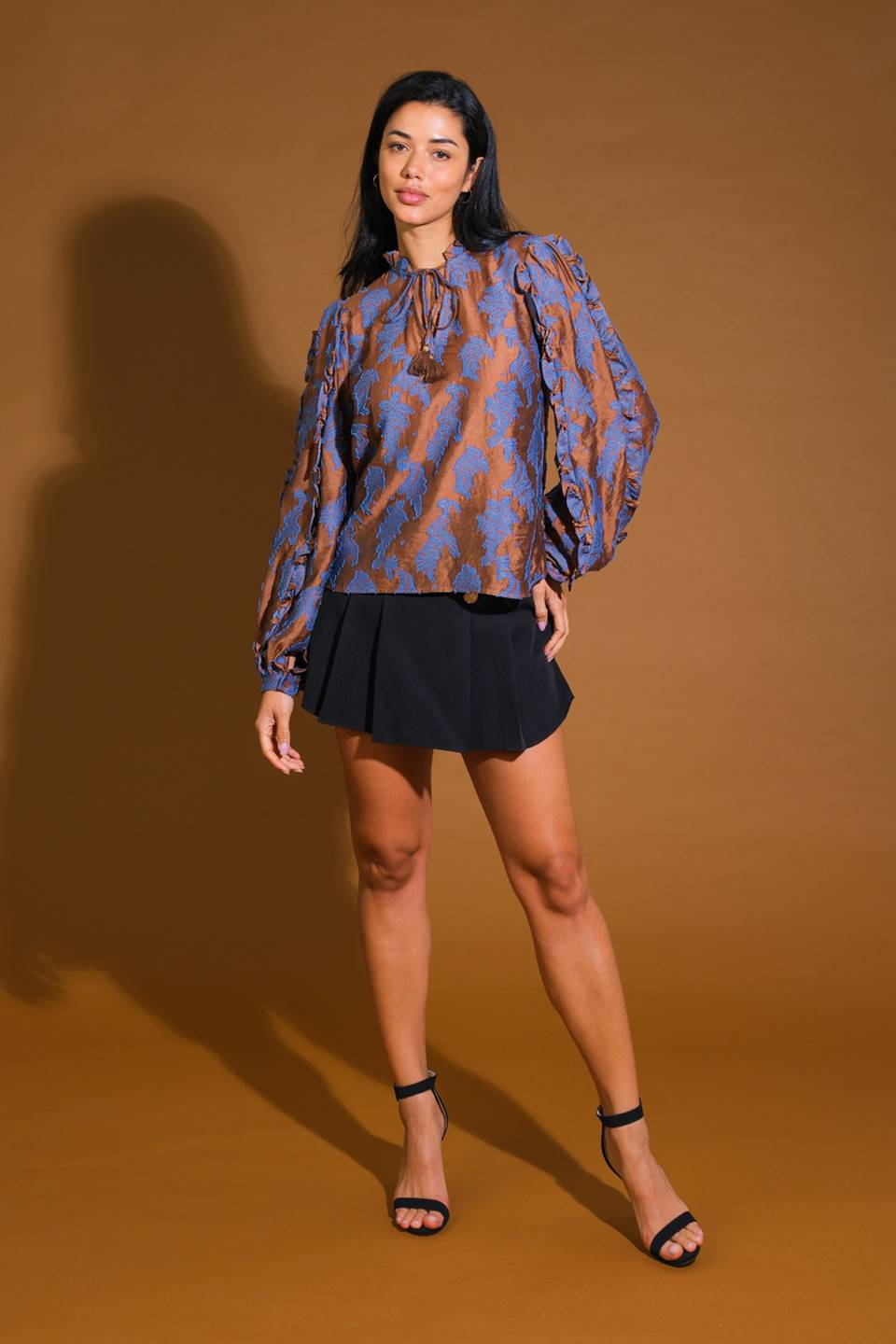 True to Me Jacquard Woven Top