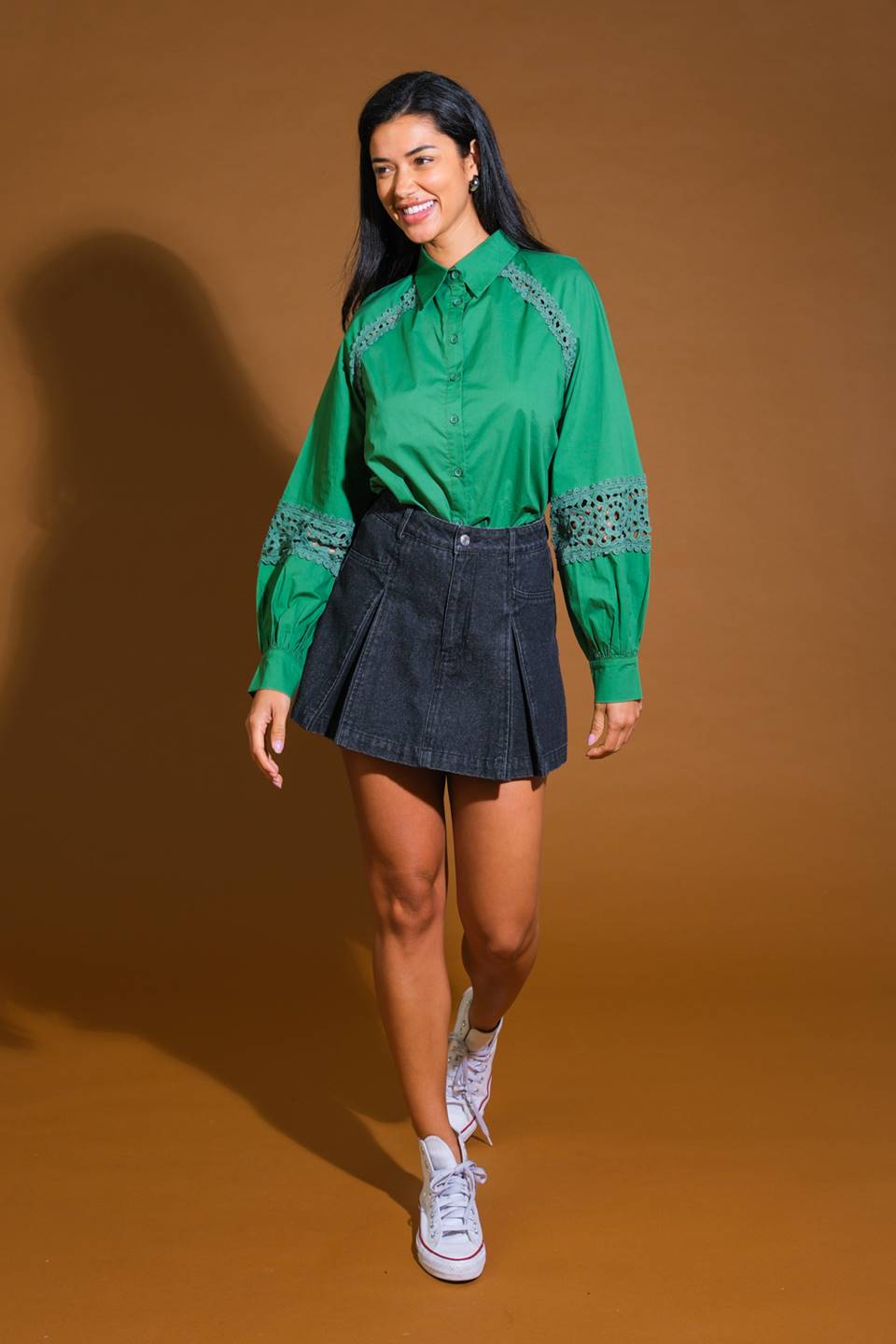 Check Yourself Woven Top