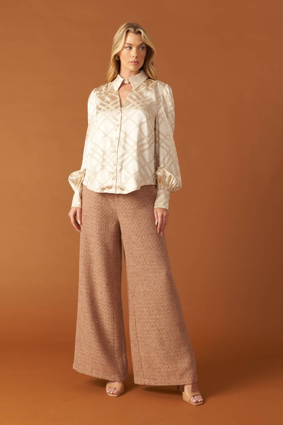 The Art of Balance Woven Satin Top