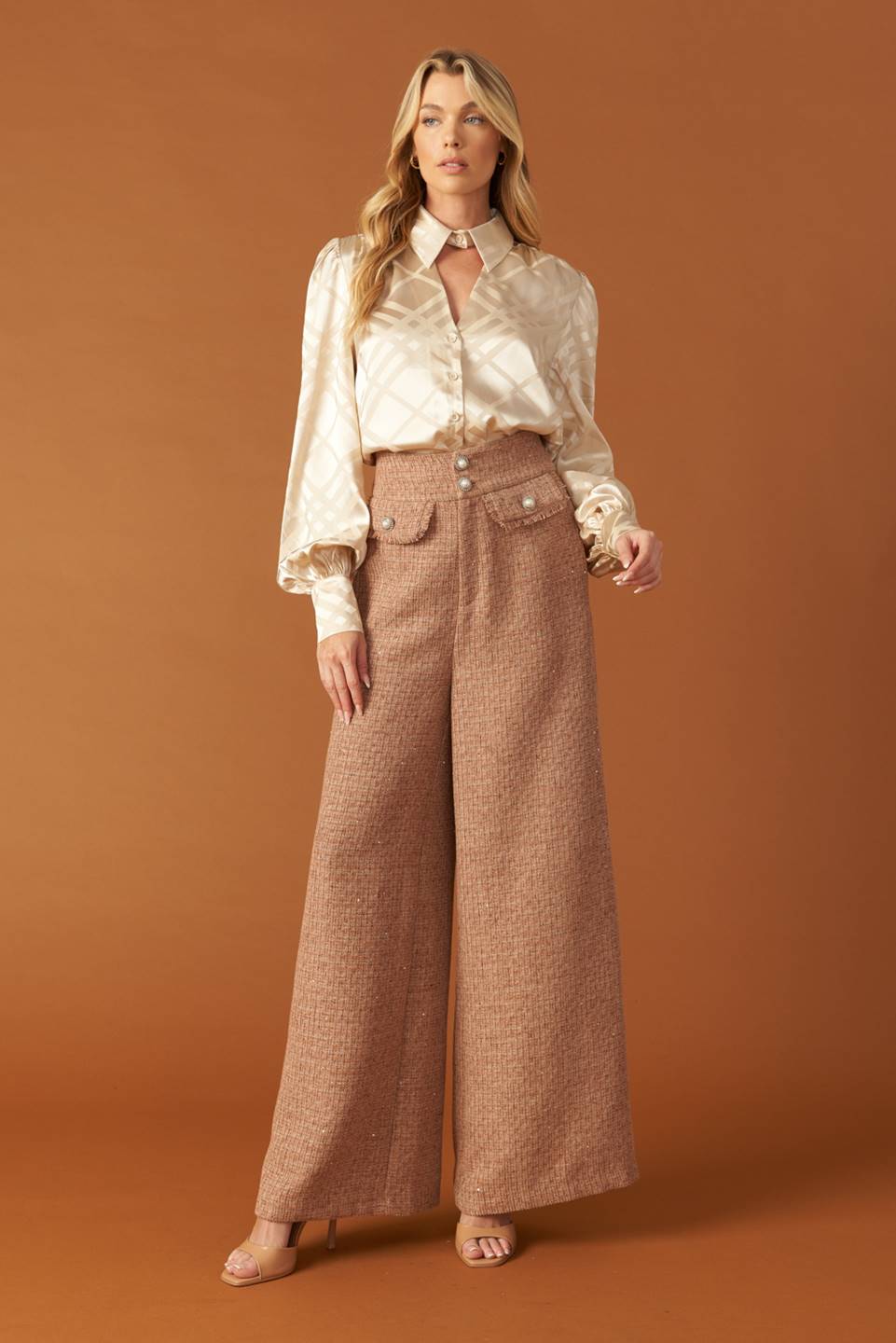 The Art of Balance Woven Satin Top