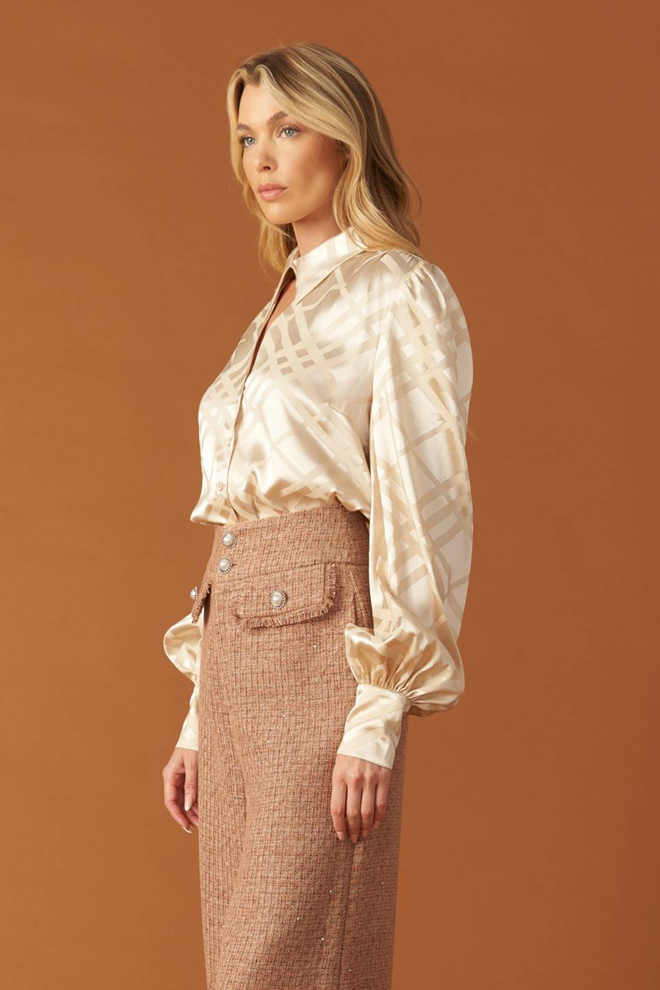 The Art of Balance Woven Satin Top