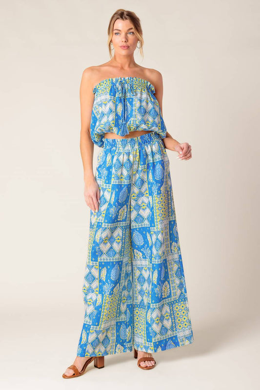 Let's Get Out of Town Woven Top and Pant Set