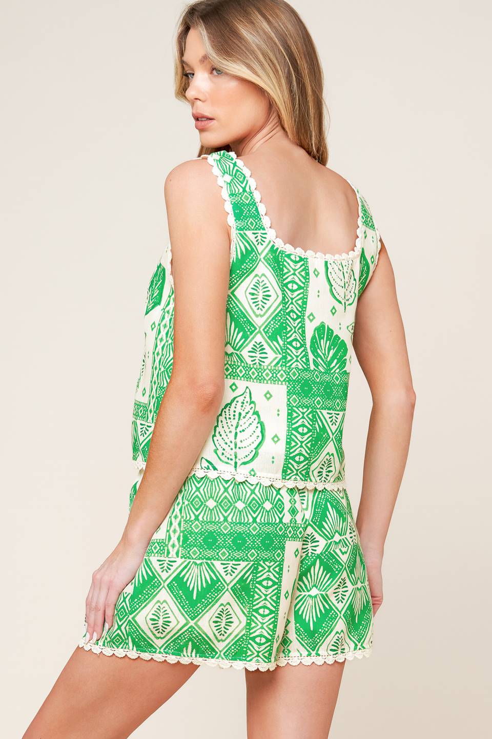 Lane Secret Garden Woven Top and Shorts Set