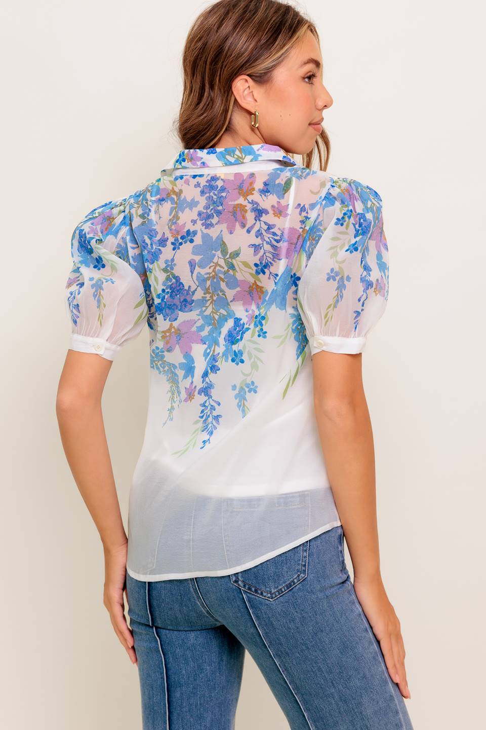 Sunset Sail Button Blouse