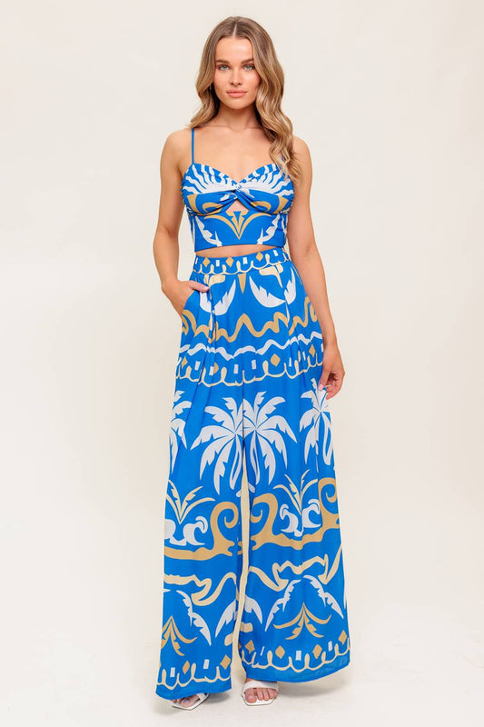 Evening Blue Top & Pants Set