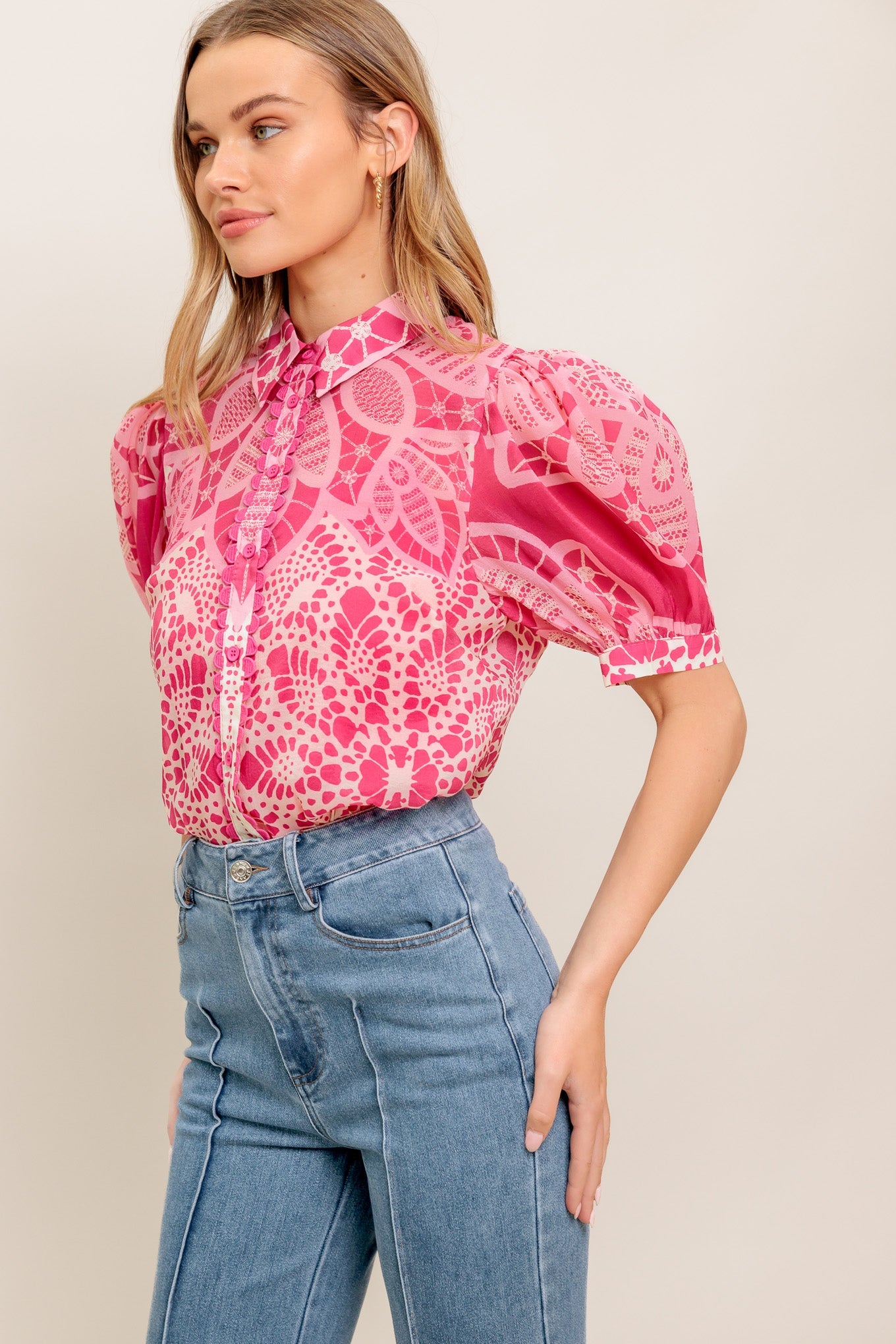 Precious Heart Woven Top