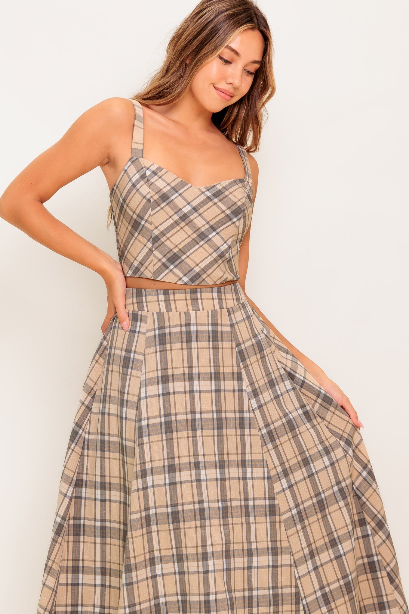 Heritage Charm Woven Top and Skirt Set