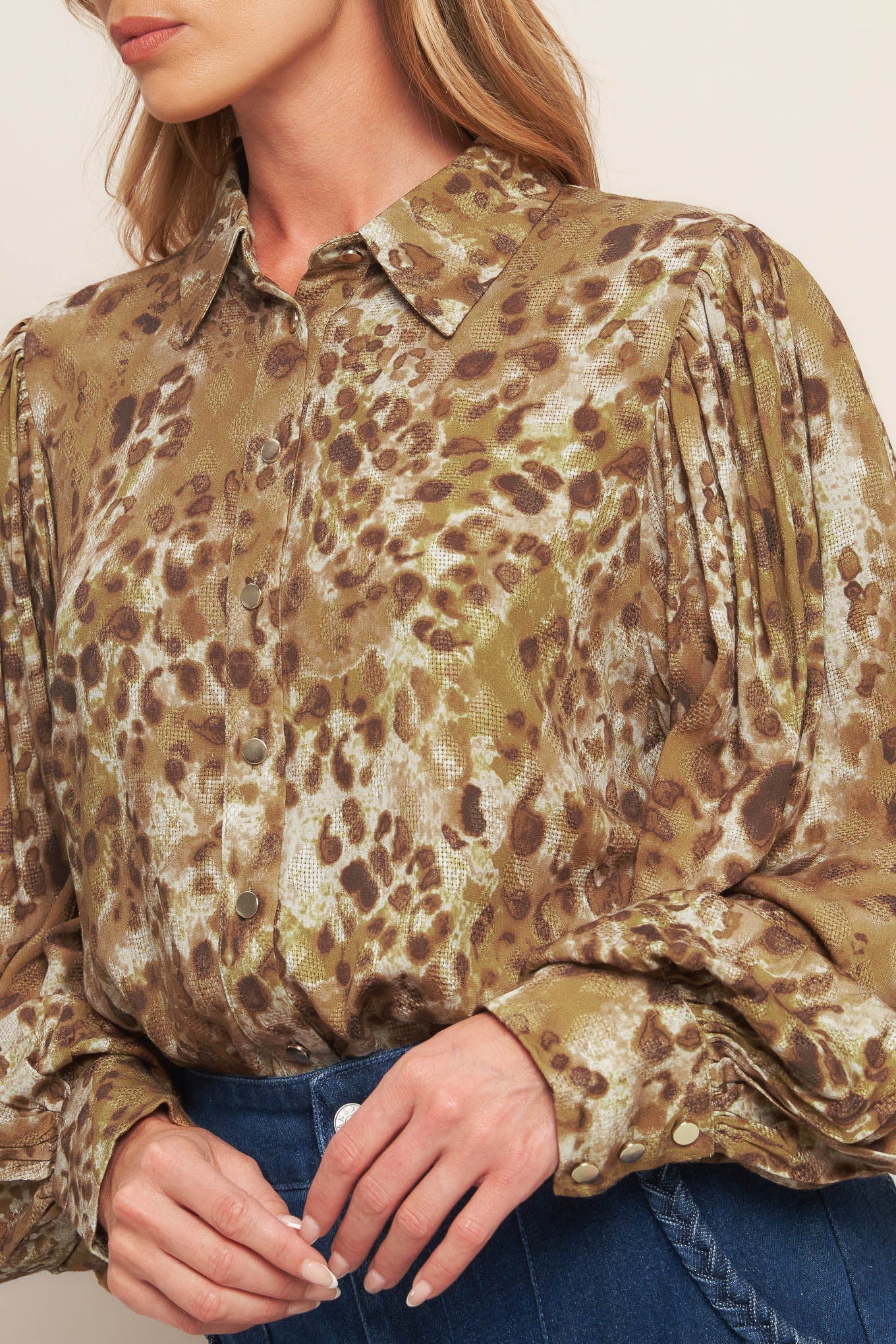 Wild Luxe Taupe Top