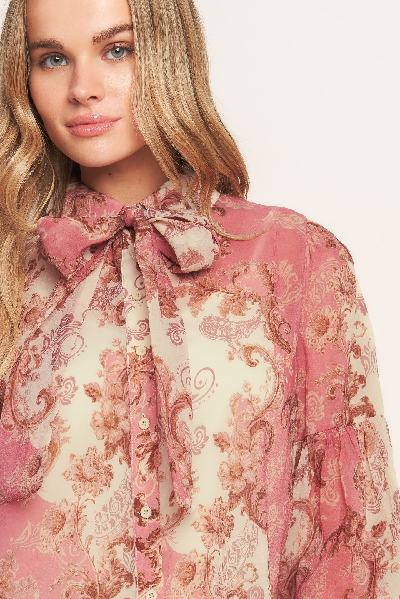 Rococo Rose Woven Top