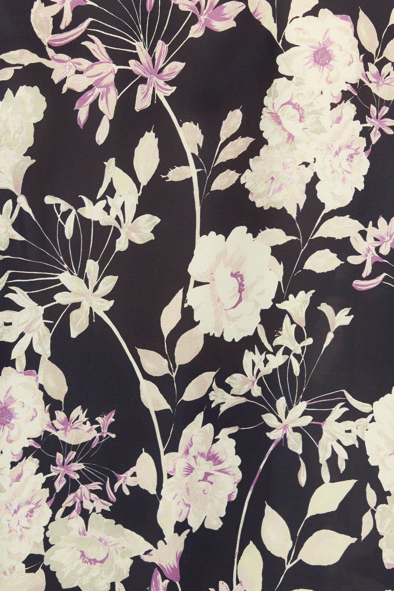 Garden Glam Black Woven Top