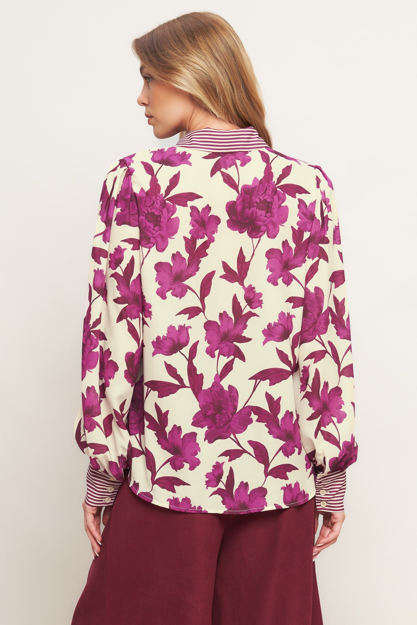 Sweet Botanical Charm Woven Top