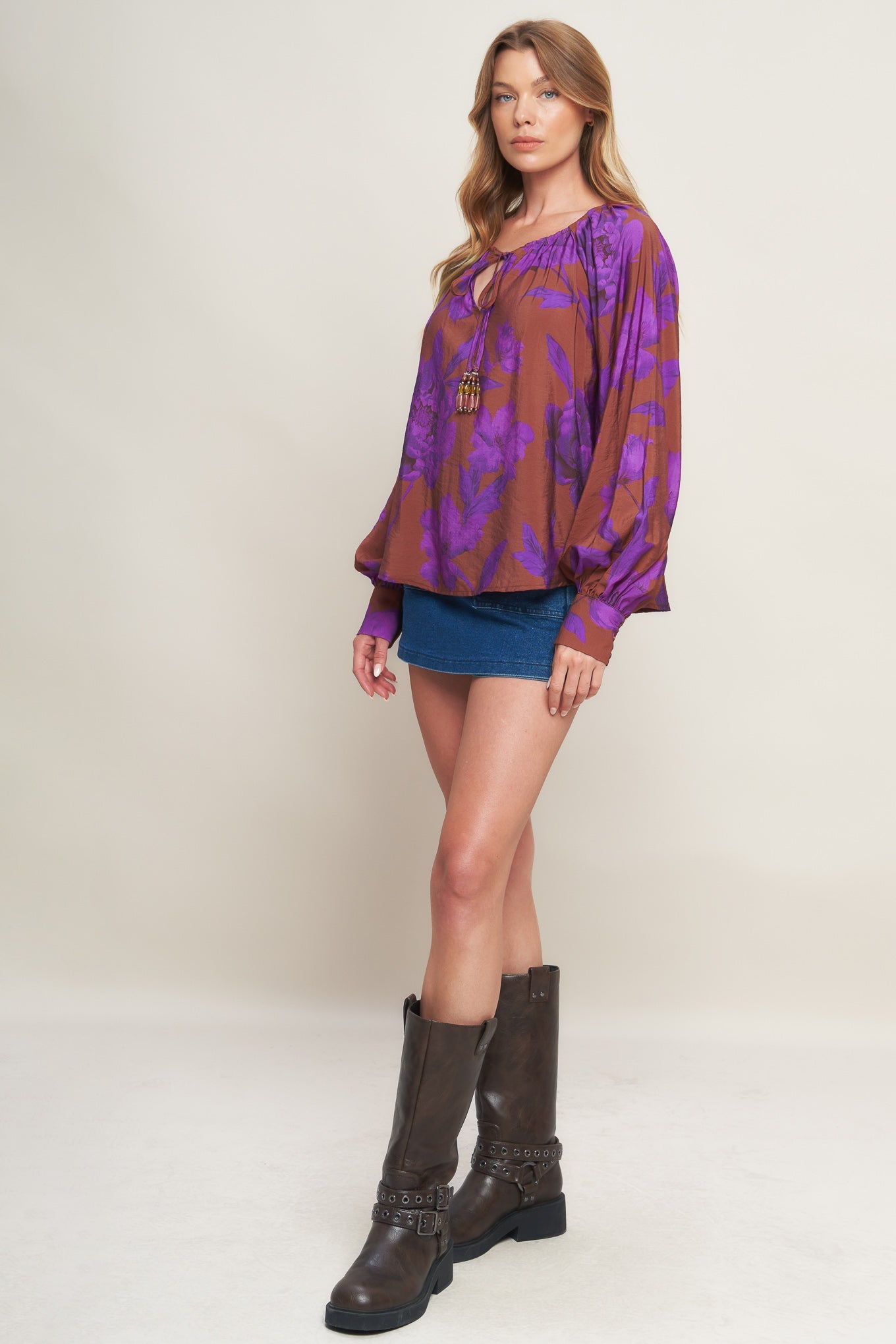 Violet Dream Peasant Top