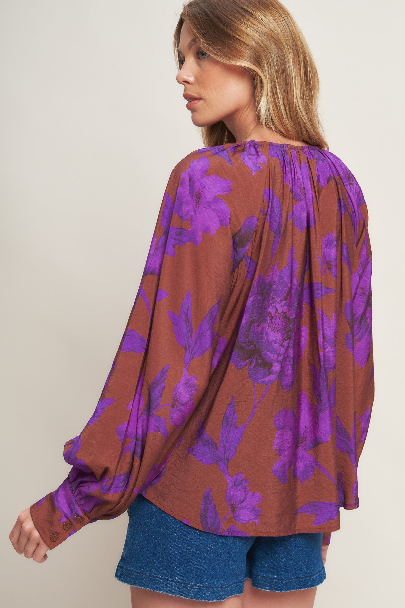 Violet Dream Peasant Top