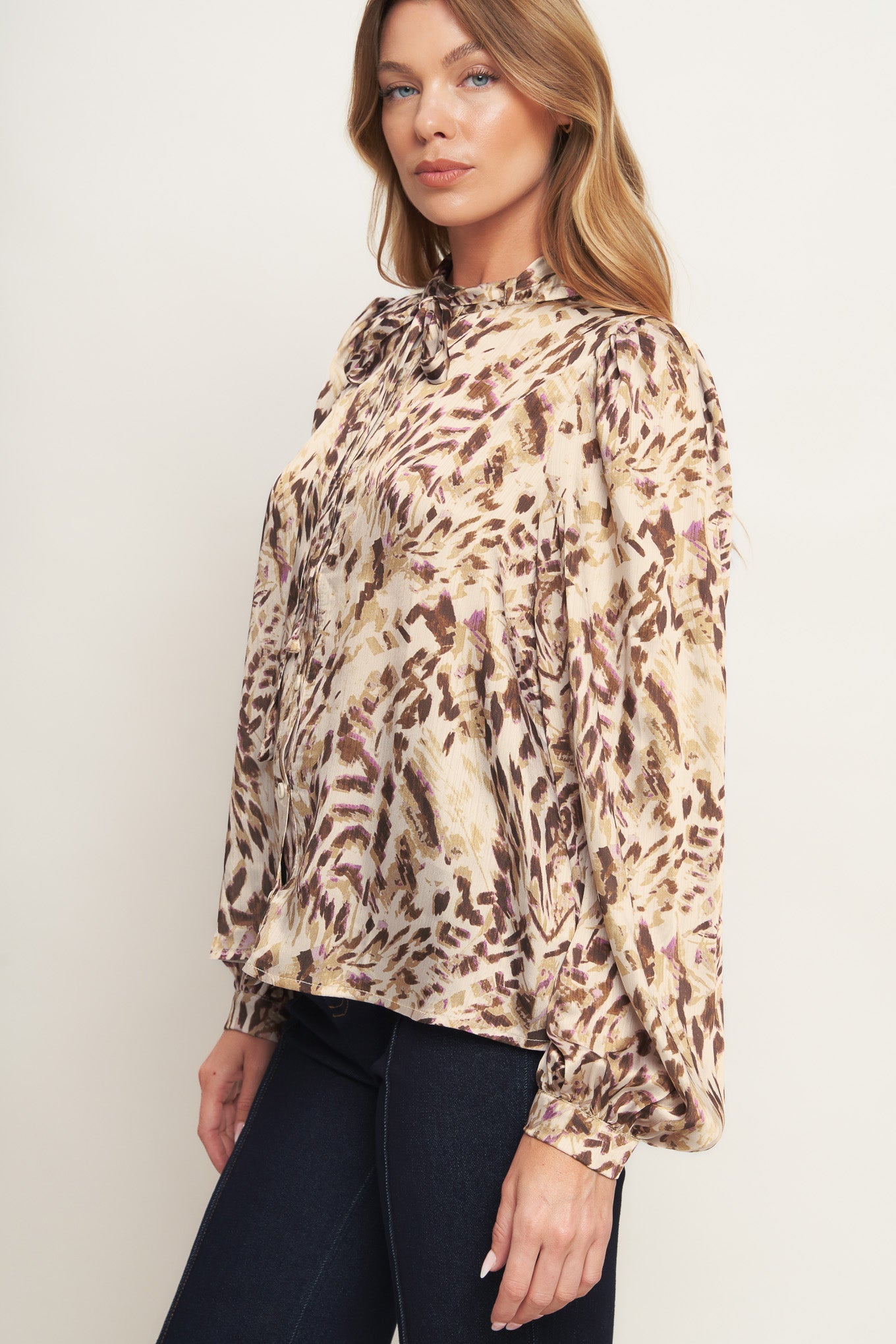 Wild Chic Cream Woven Top