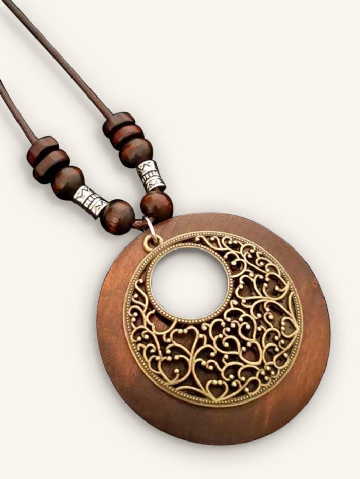 Retro Chic Linen Drape Necklace Lola