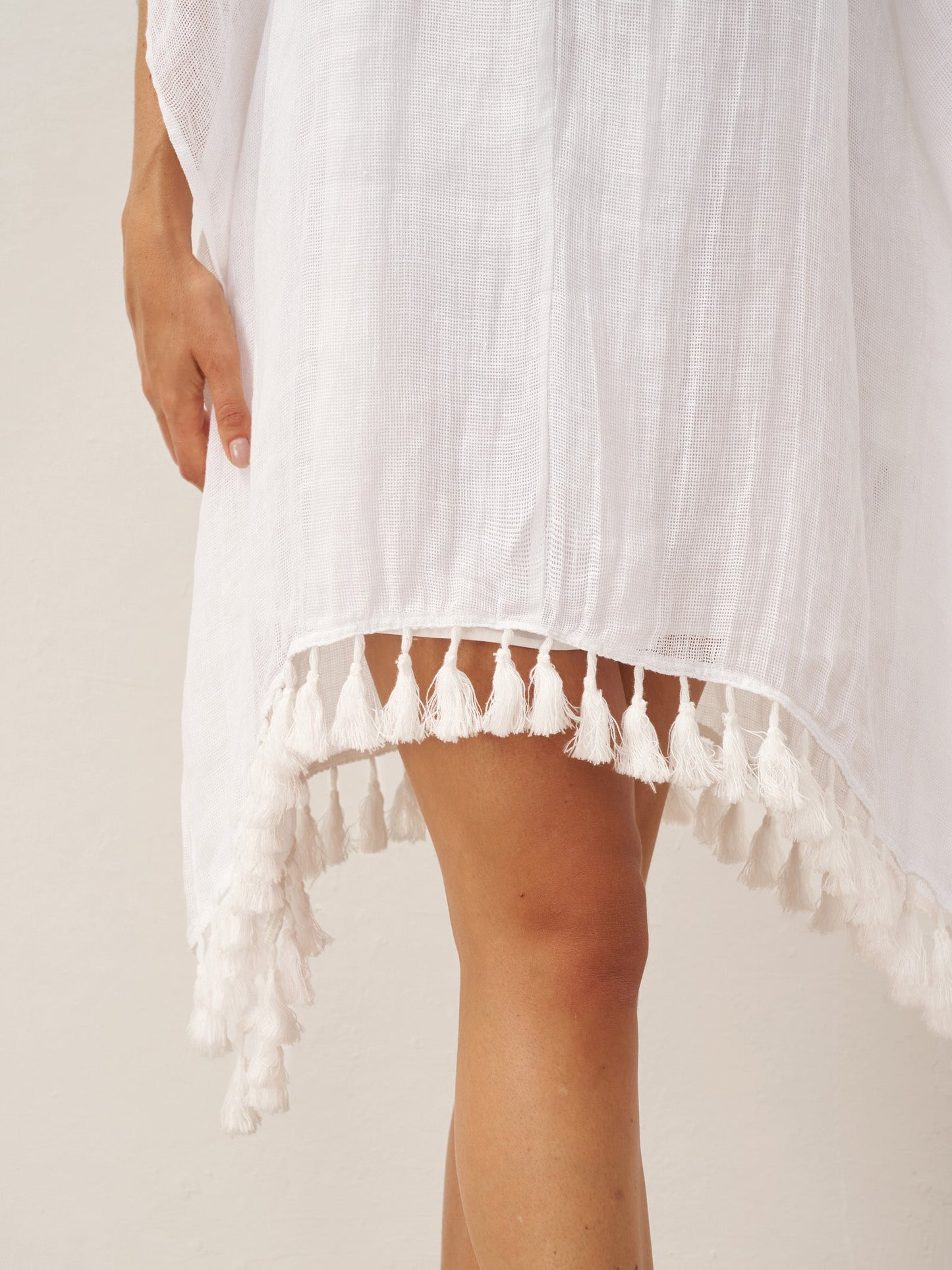 Linen V-Neck Cover-Up and Slip Dress Set