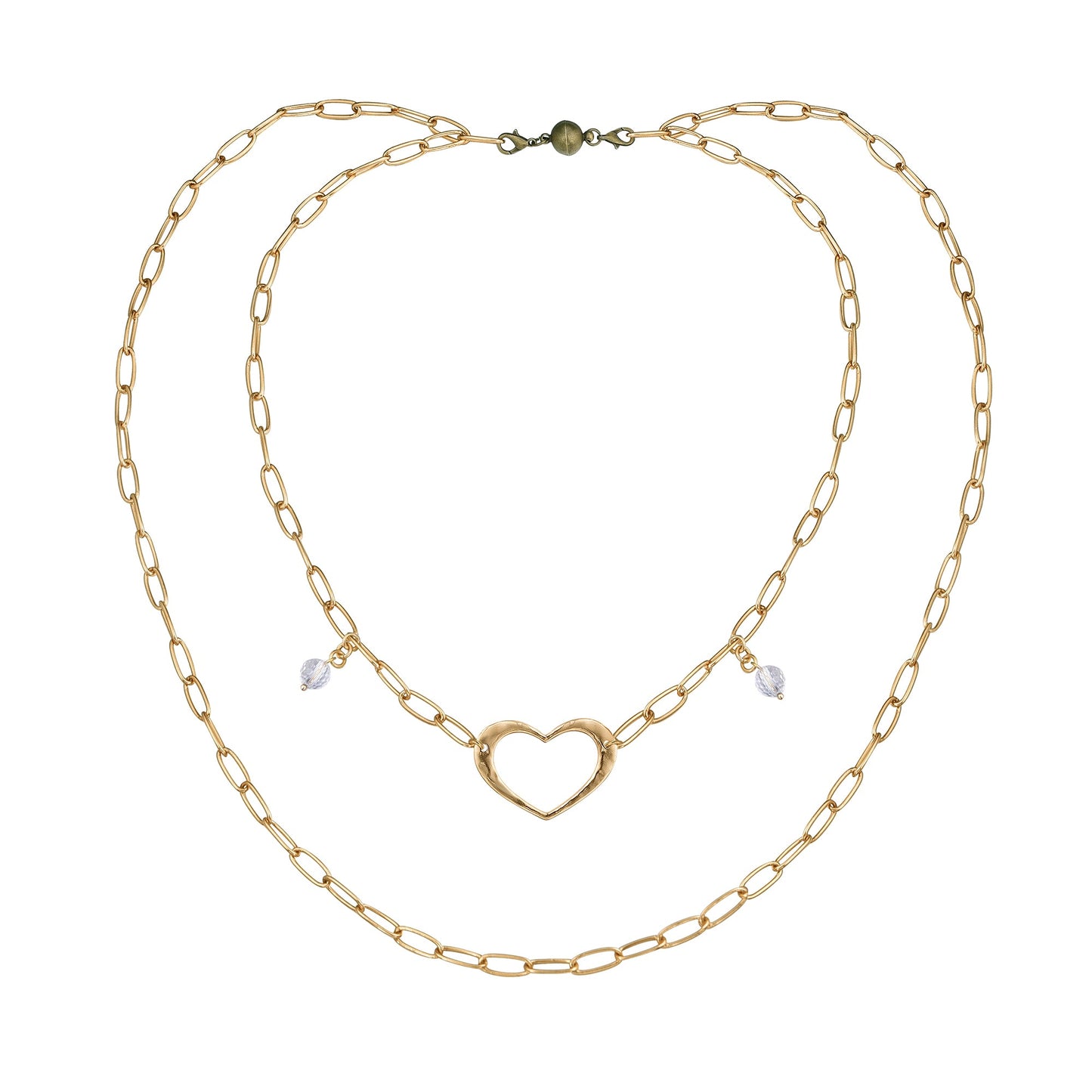 Love Open Heart Long Chain Necklace