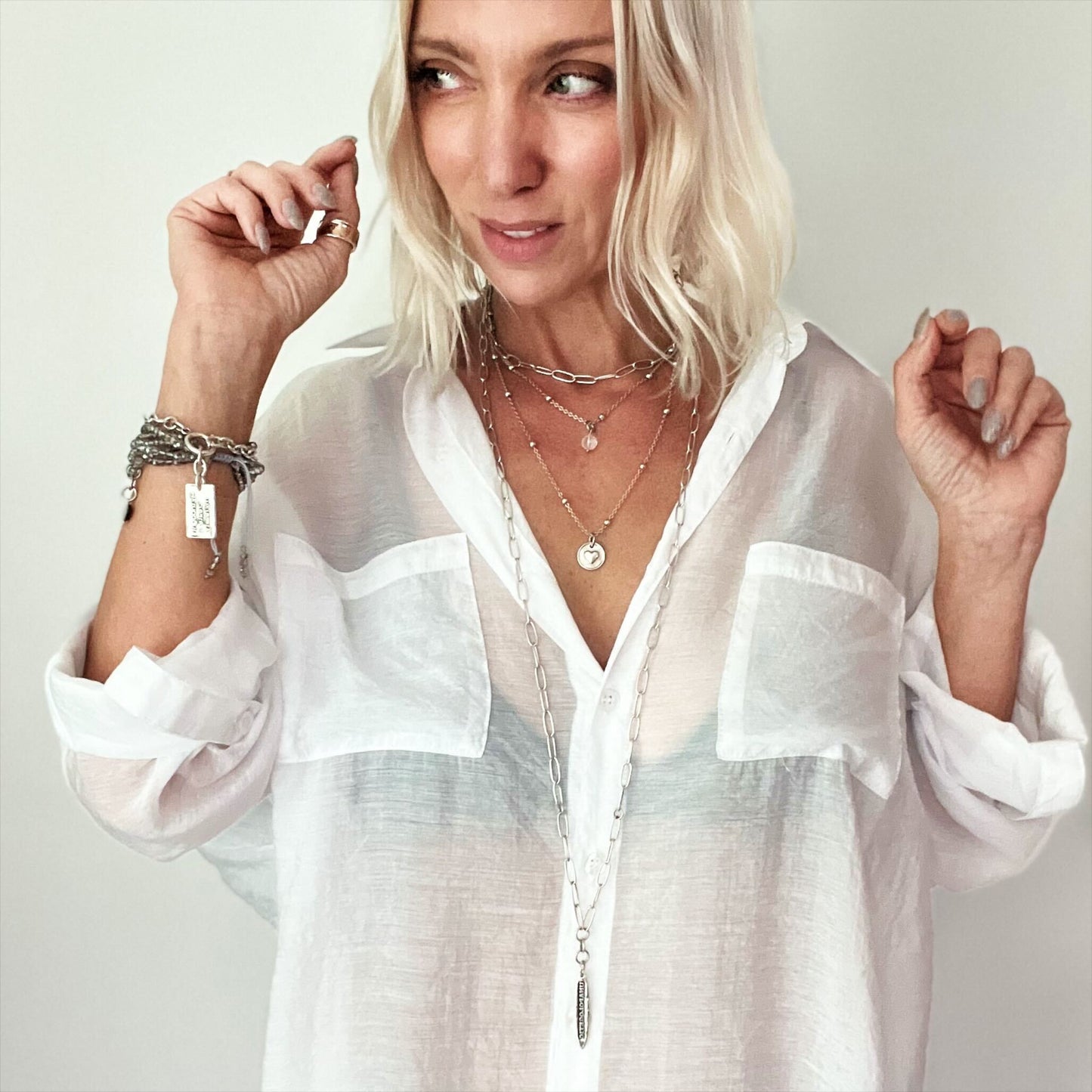 I Am Enough Heart Dainty Necklace