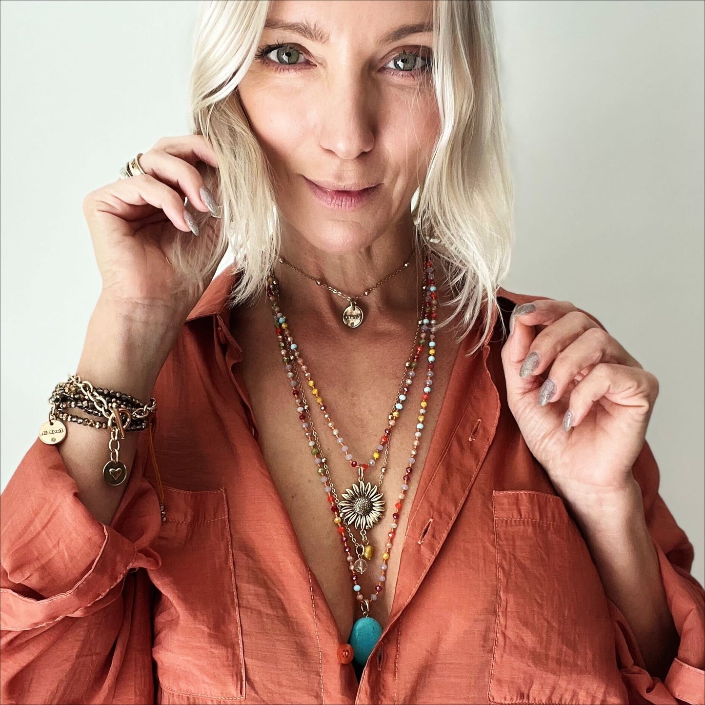 I Am Enough Heart Dainty Necklace