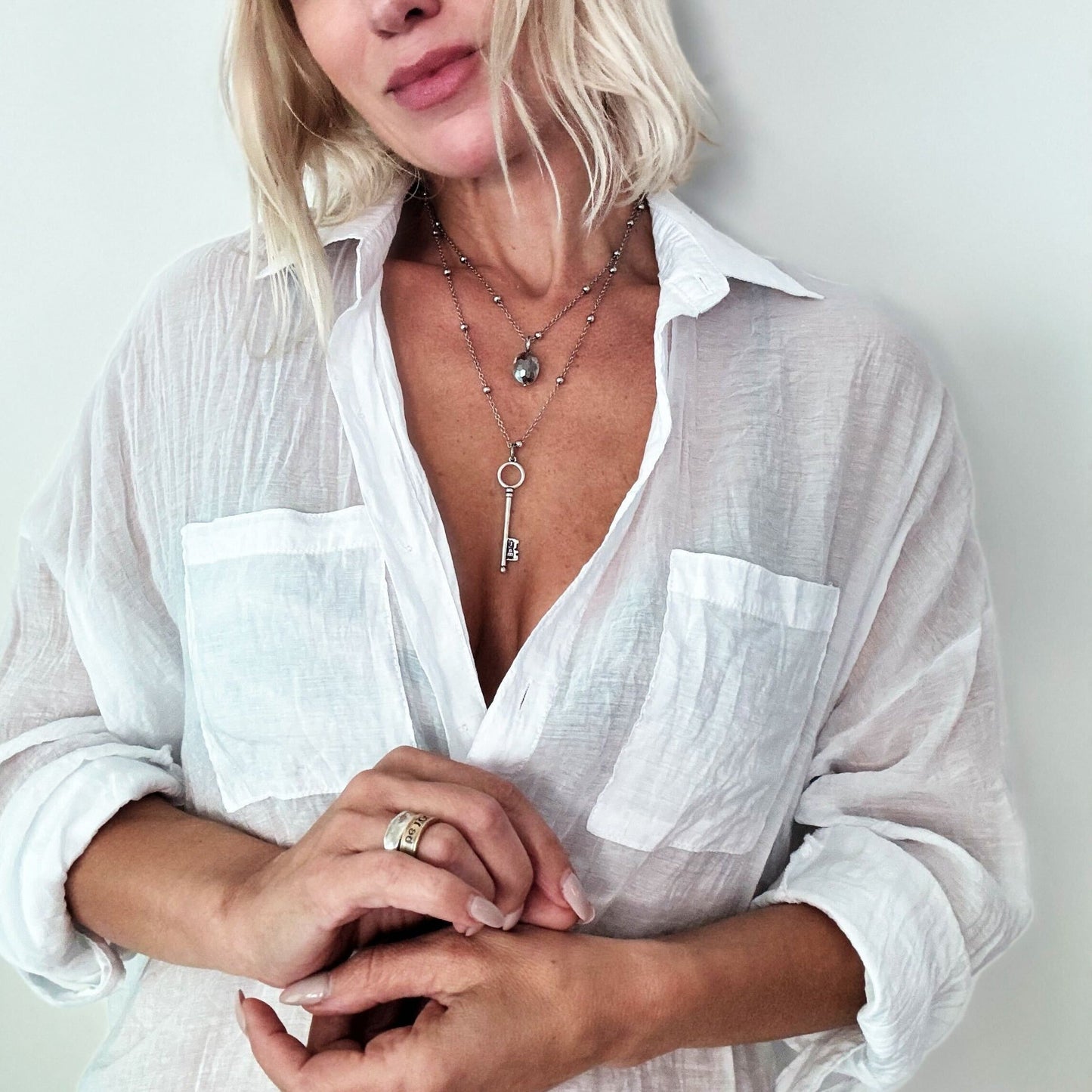 I Am Free Key Dainty Necklace