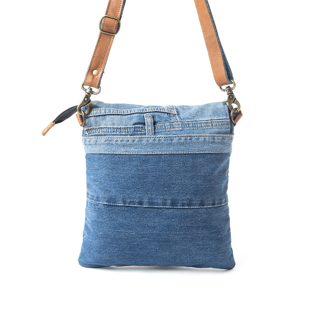 Upcycled Denim Crossbody Bag