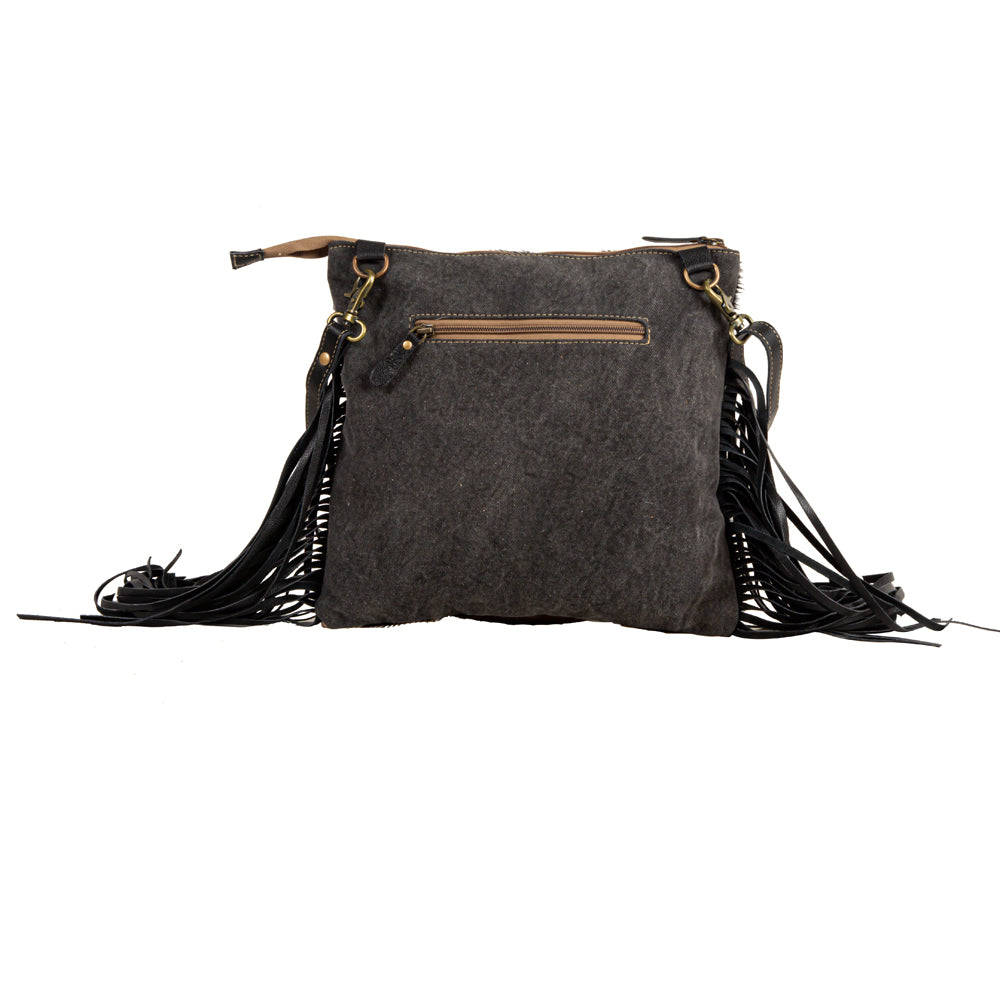 Fringed Hand-Tooled Bag