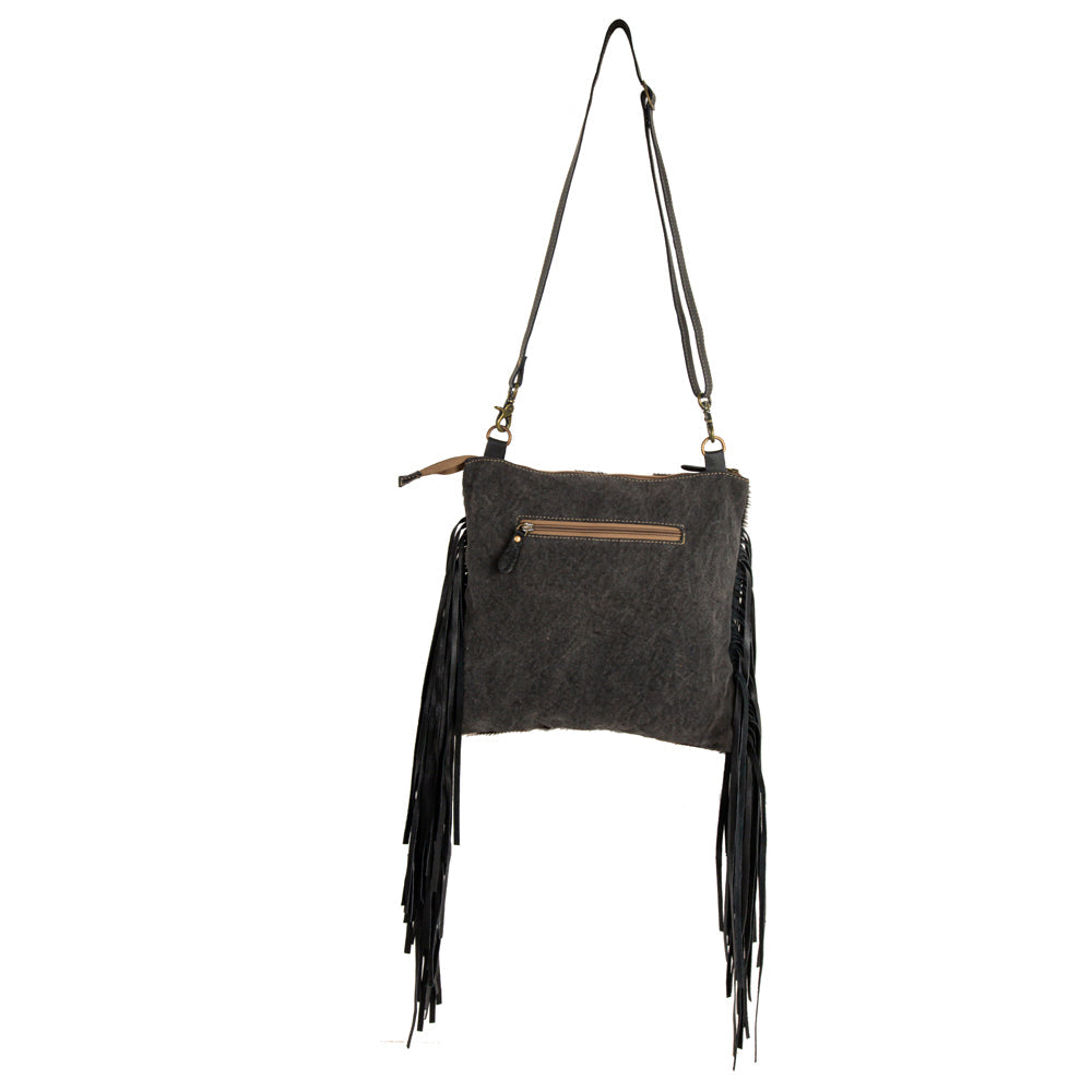 Fringed Hand-Tooled Bag