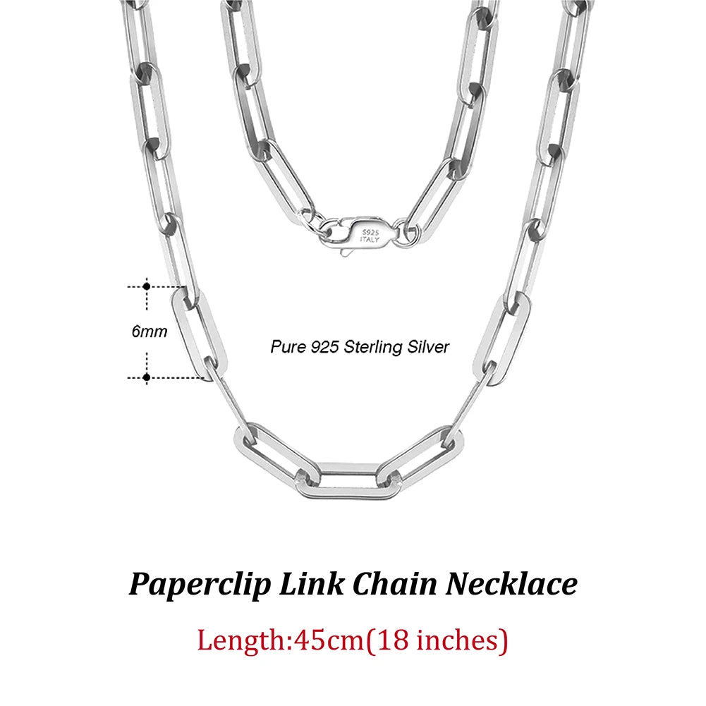 Paperclip Necklace in Sterling Silver