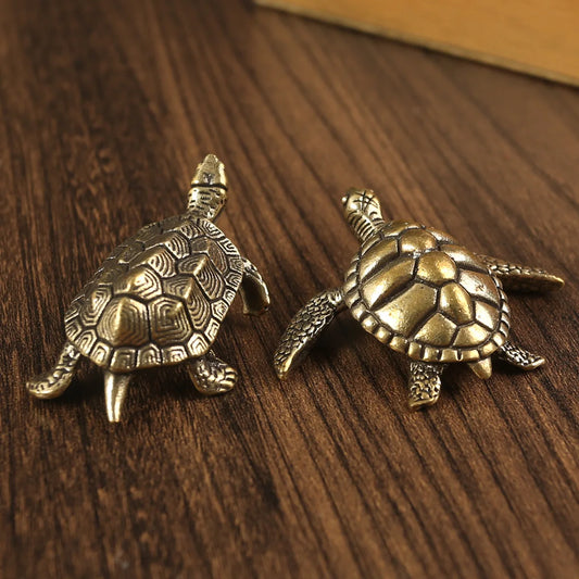Pure Brass Miniature Turtle Figurines