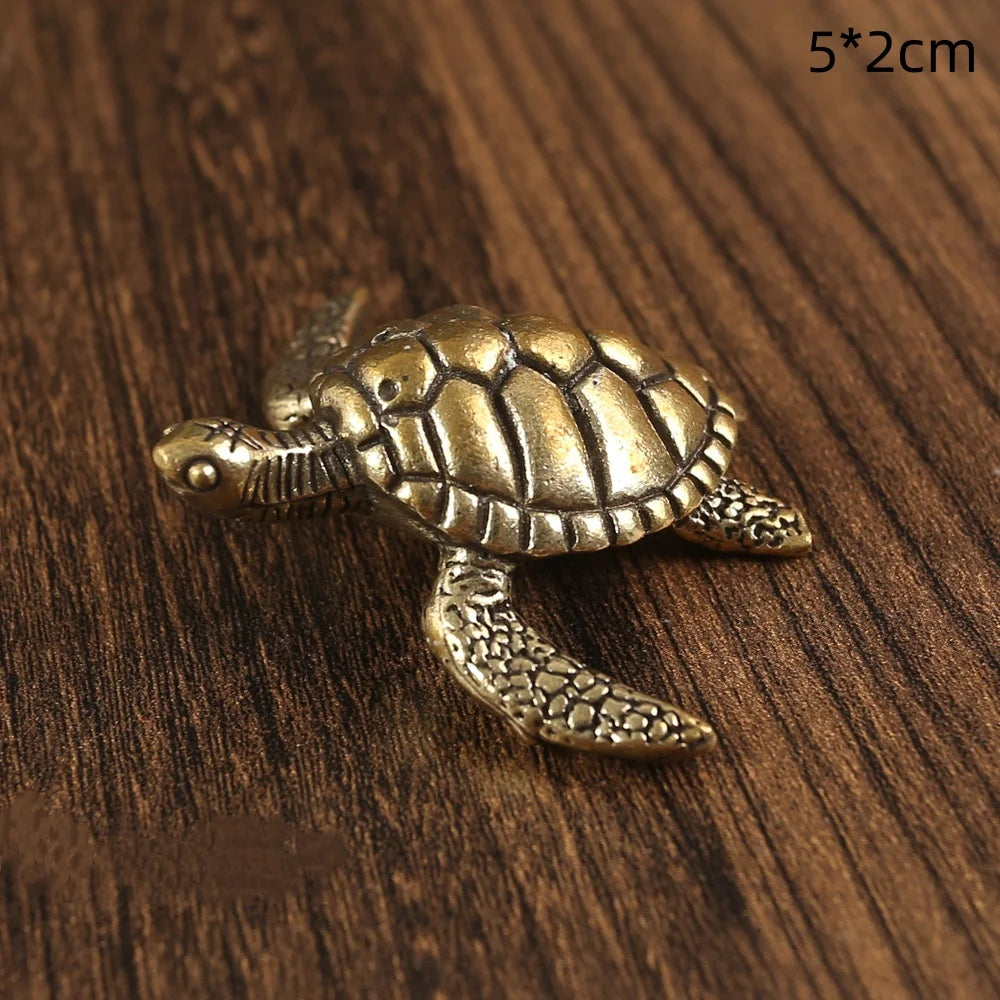 Pure Brass Miniature Turtle Figurines