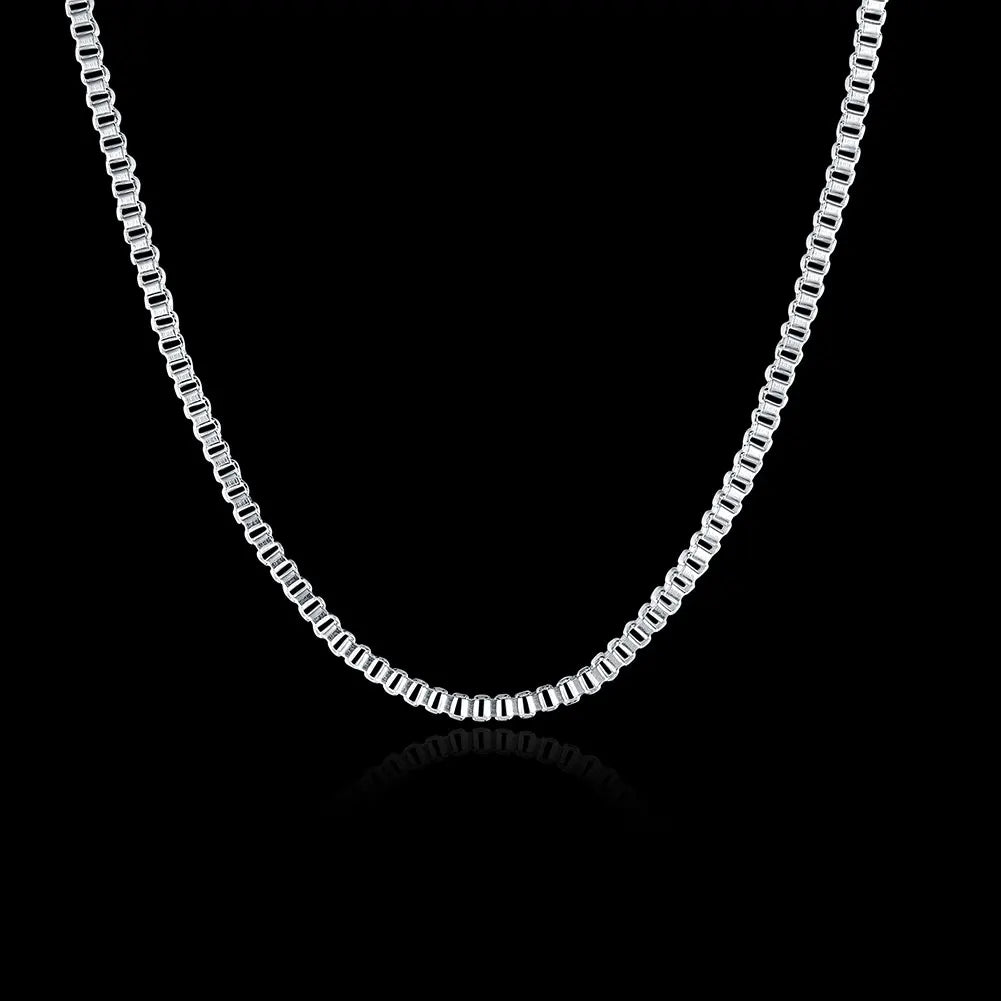 Standard Sterling Silver Box Chain Necklace
