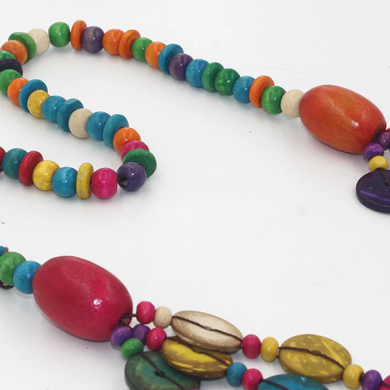 Handmade Bohemia Statement Necklace Coconut Shells