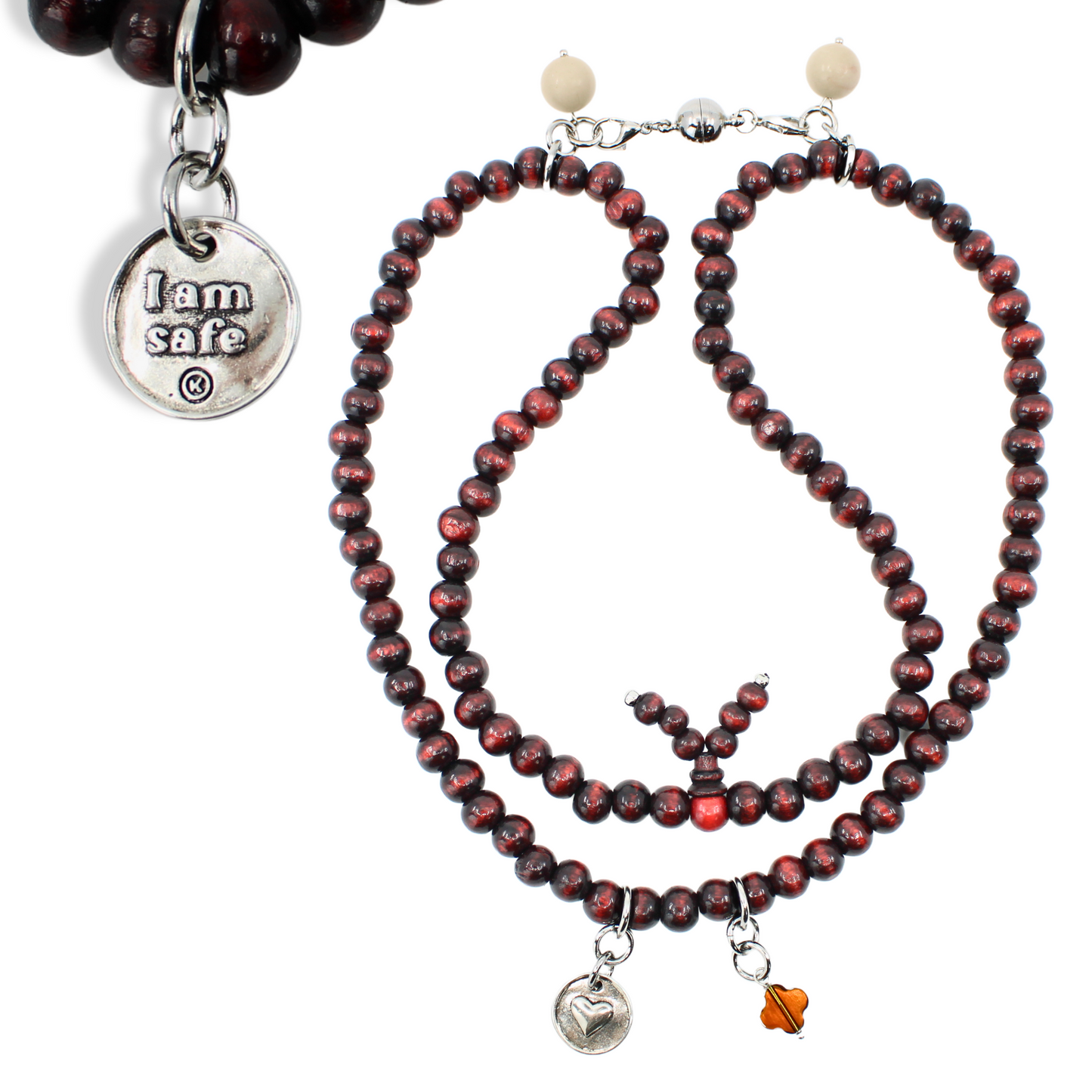 I Am Safe Wrap Bracelet or Necklace