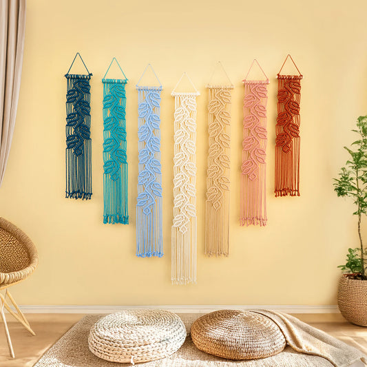 Vela Blue Pink Macrame Wall Hangings