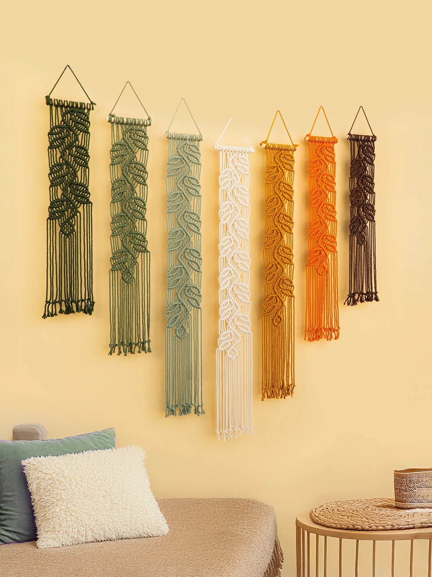 Vela Green Earth Macrame Wall Hangings