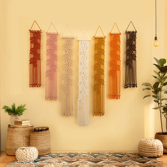 Vela Pink Earth Macrame Wall Hangings